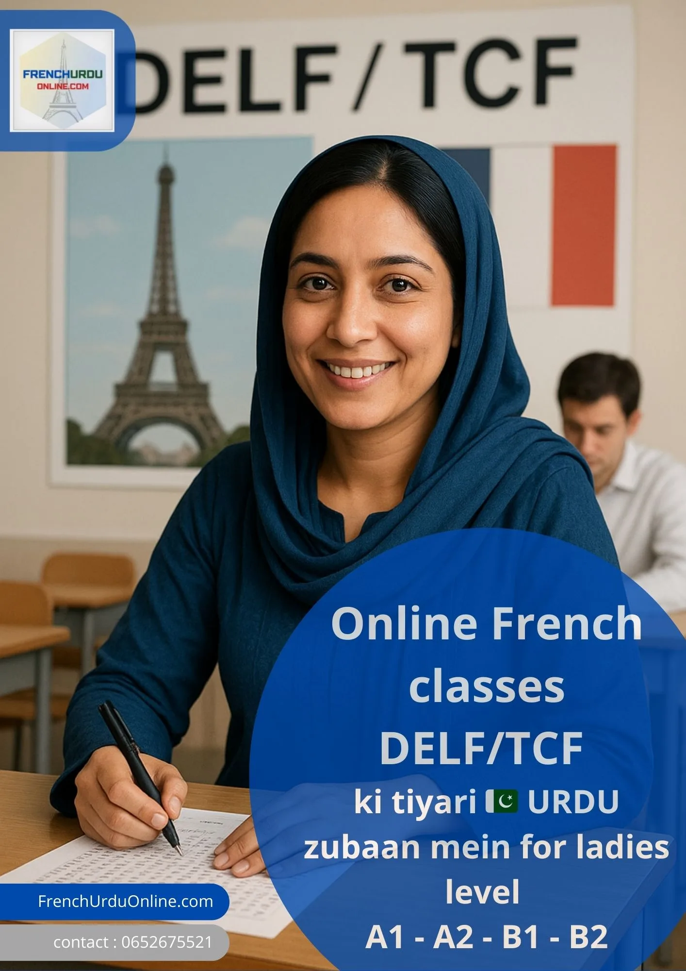Cours de Francais en ligne en Urdu A1 A2 B1 examen civique