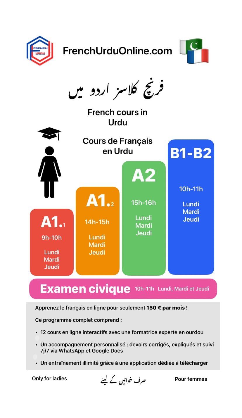 IMG_9154 Cours de Francais en ligne en Urdu A1 A2 B1 examen civique